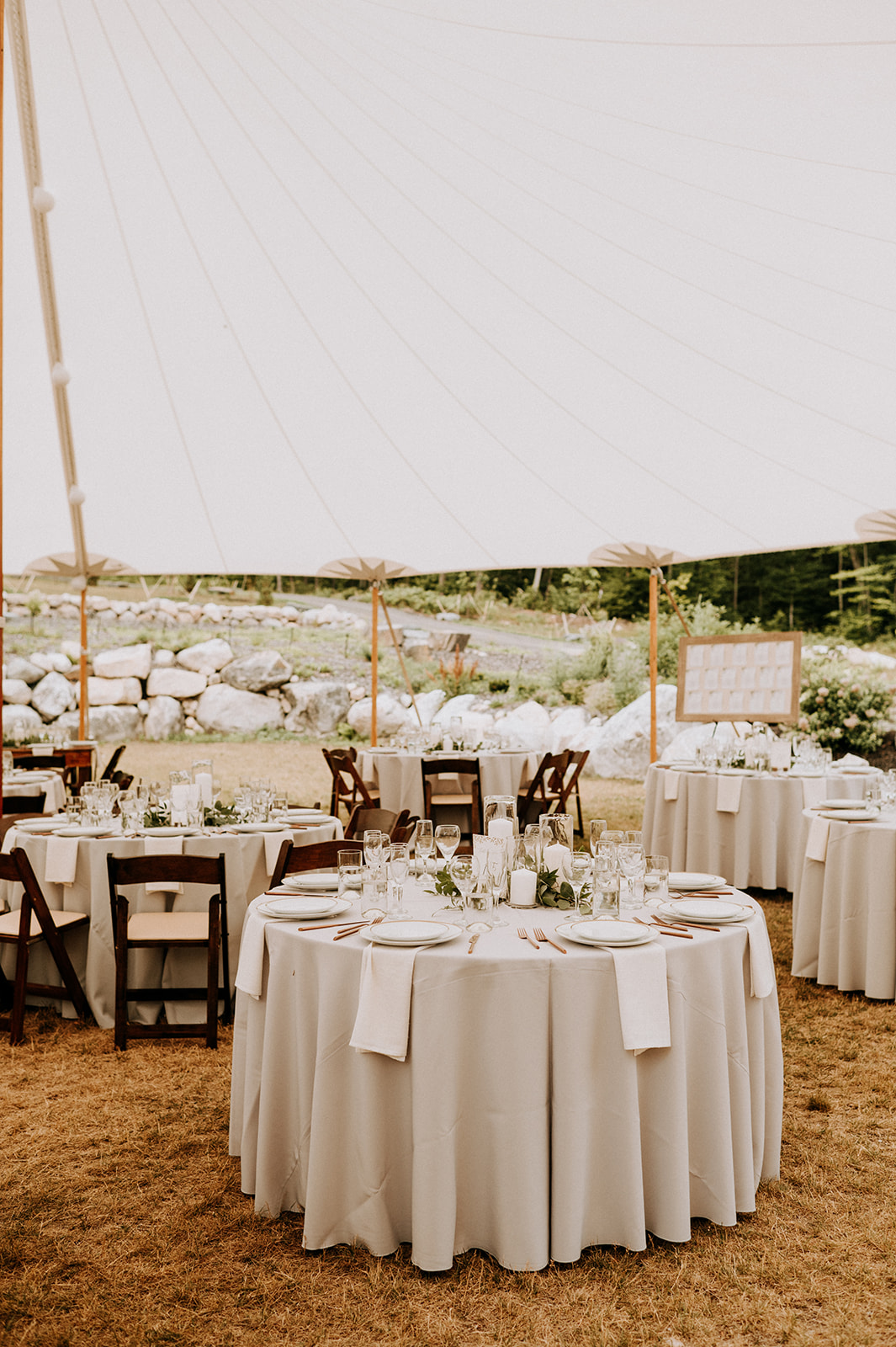 To avoid wasteful wedding items the couple uses reusable table decorations